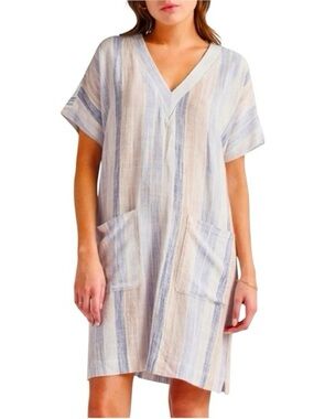 Splendid | Striped Viola Linen Blend Shift Dress, Small